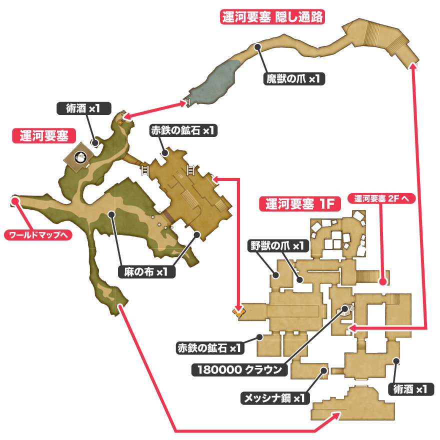 運河要塞のマップ①