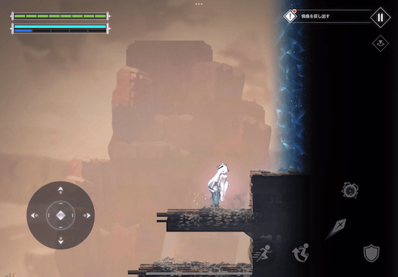 右上のエリアへ抜ける