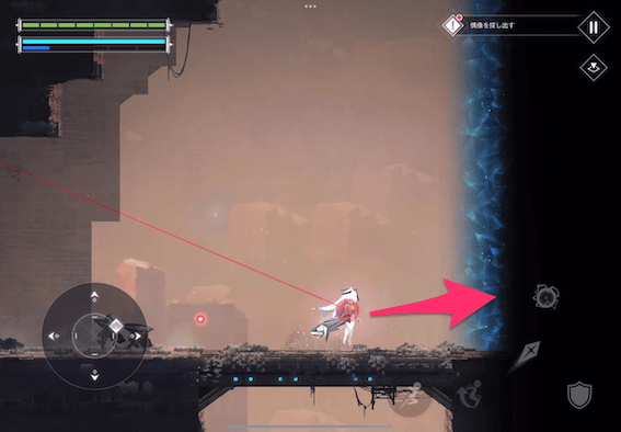 直進してさらに右のエリアへ