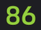 86の数値画像