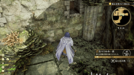 浮上島の場所の見た目