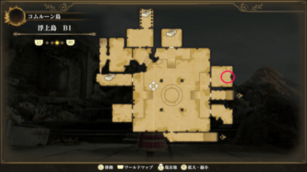 浮上島 B1のマップ