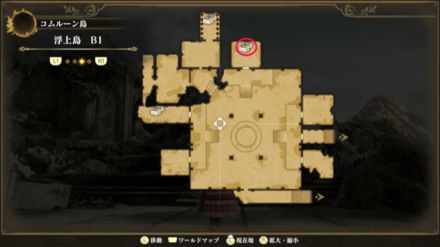 浮上島 B1のマップ