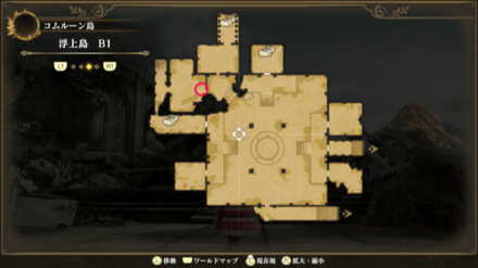 浮上島 B1のマップ