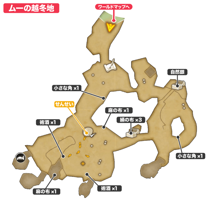 南のダンジョンのマップ