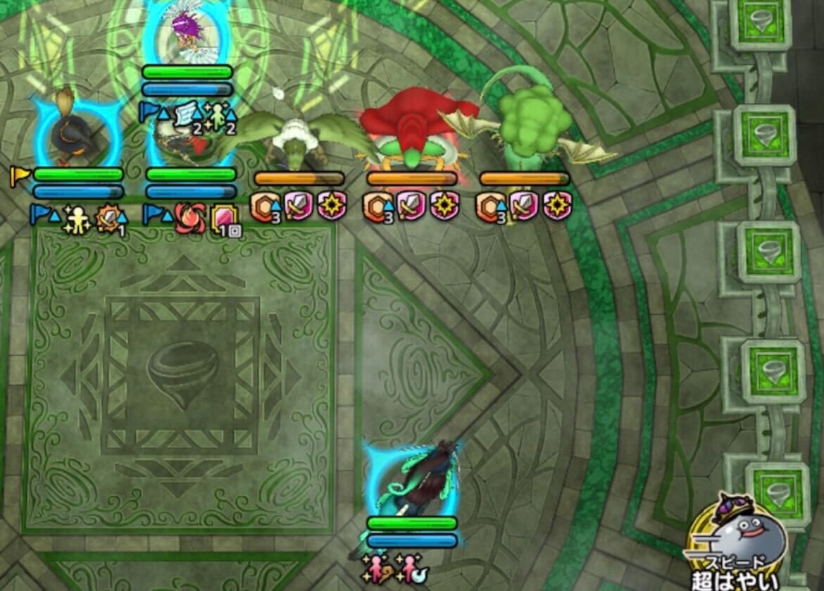 黒竜丸で3体の敵を釣って一列に並べる