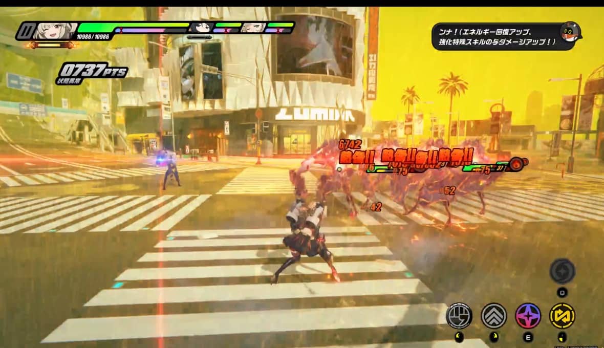 バーニスで攻撃しデバフを付与