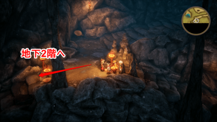 地下2階への階段