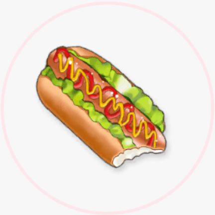 幸運のホットドッグ模型画像