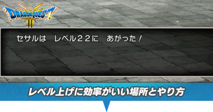 レベル上げに効率がいい場所とやり方