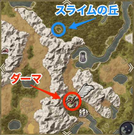 ダーマ周辺のマップ