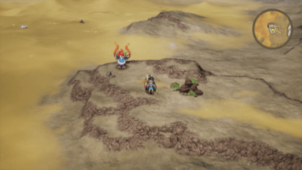 ラーミアに乗ってイシスの東に移動