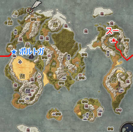 スーまでのマップ