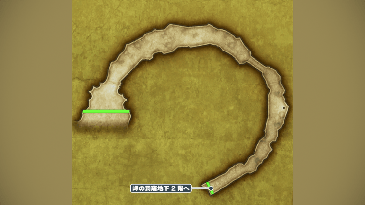 岬の洞窟_地下1階のマップ