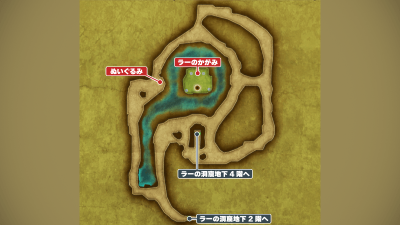 ラーの洞窟_地下3階のマップ