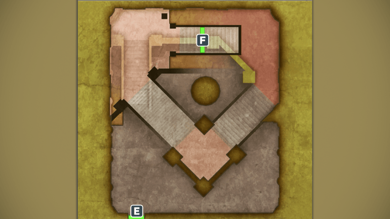 バラモス城_1階・東棟のマップ