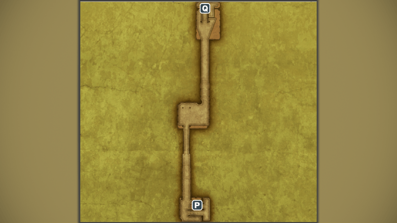 バラモス城_地下通路③のマップ