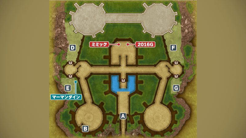 ルビスの塔_1階①のマップ