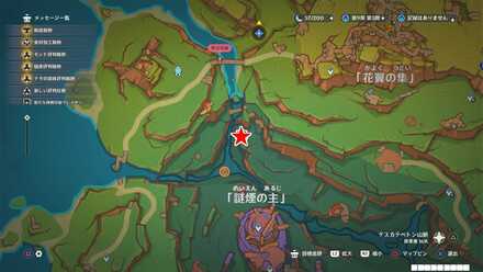 マップ上の場所