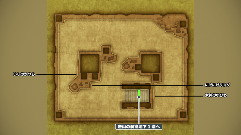 岩山の洞窟_地下2階②のマップ