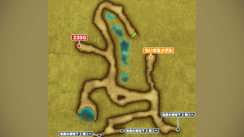 地底の湖_地下1階のマップ