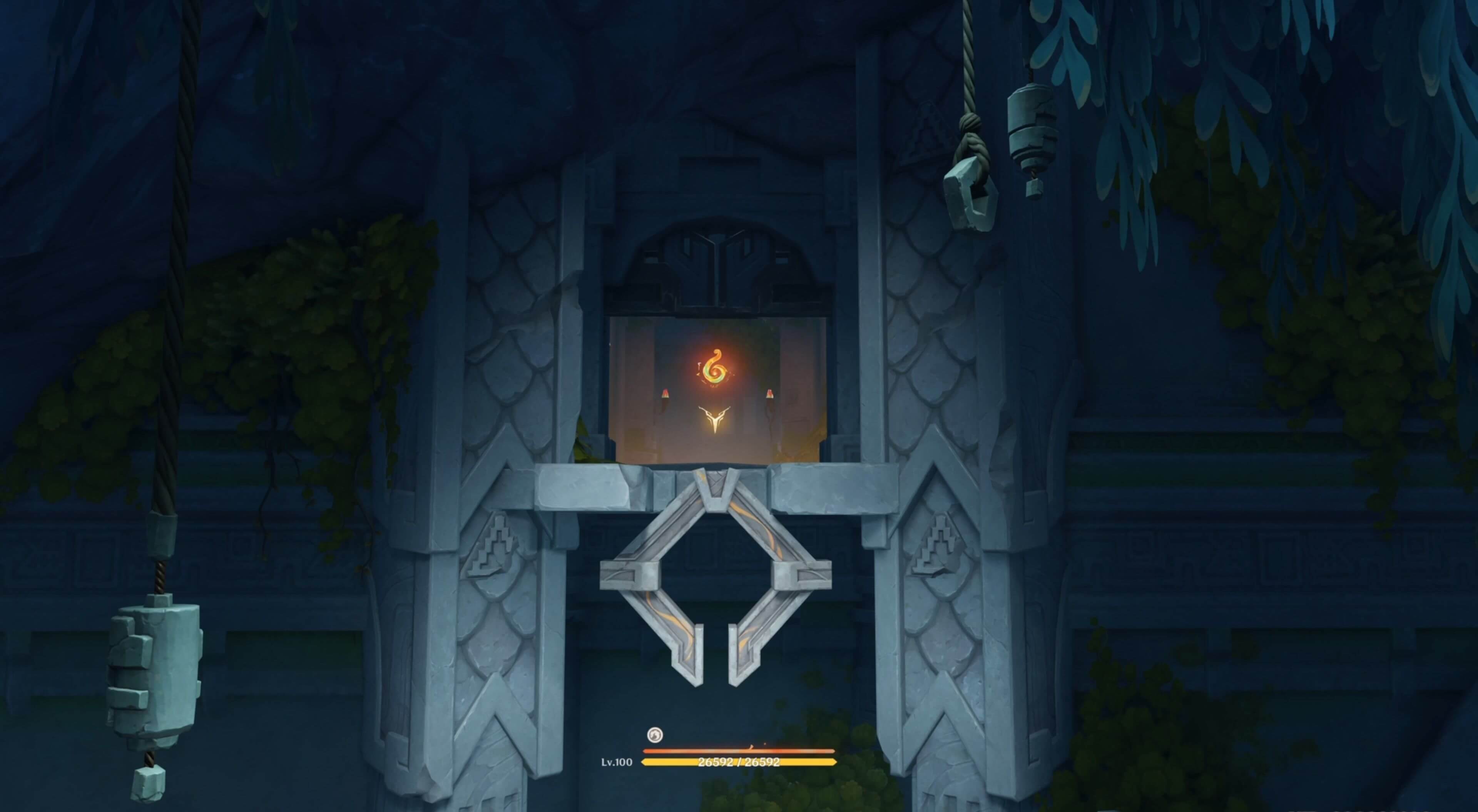 扉が開き奥へ進めるようになる