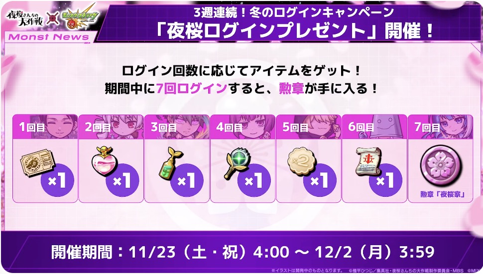 夜桜ログインプレゼント