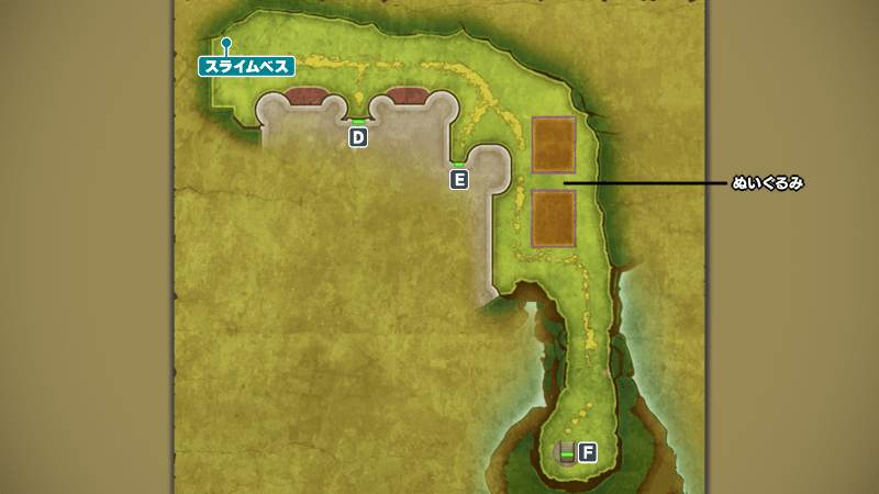 ラダトーム城_裏庭のマップ