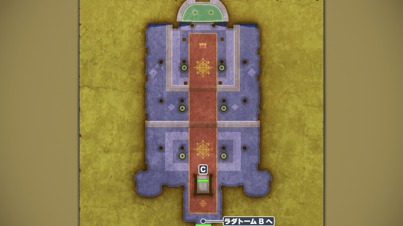 ラダトーム城_2階①のマップ