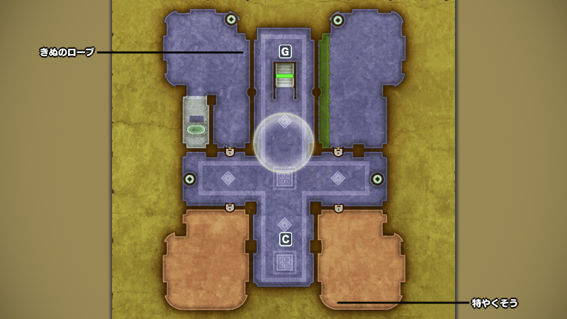 ラダトーム城_2階②のマップ