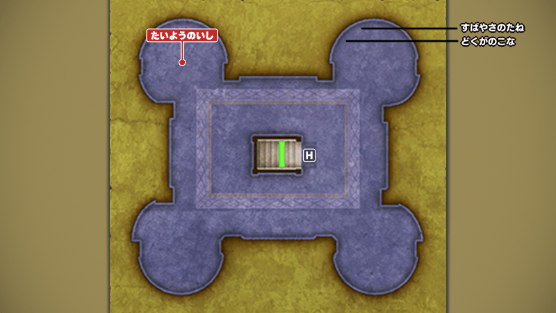 ラダトーム城_2階③のマップ