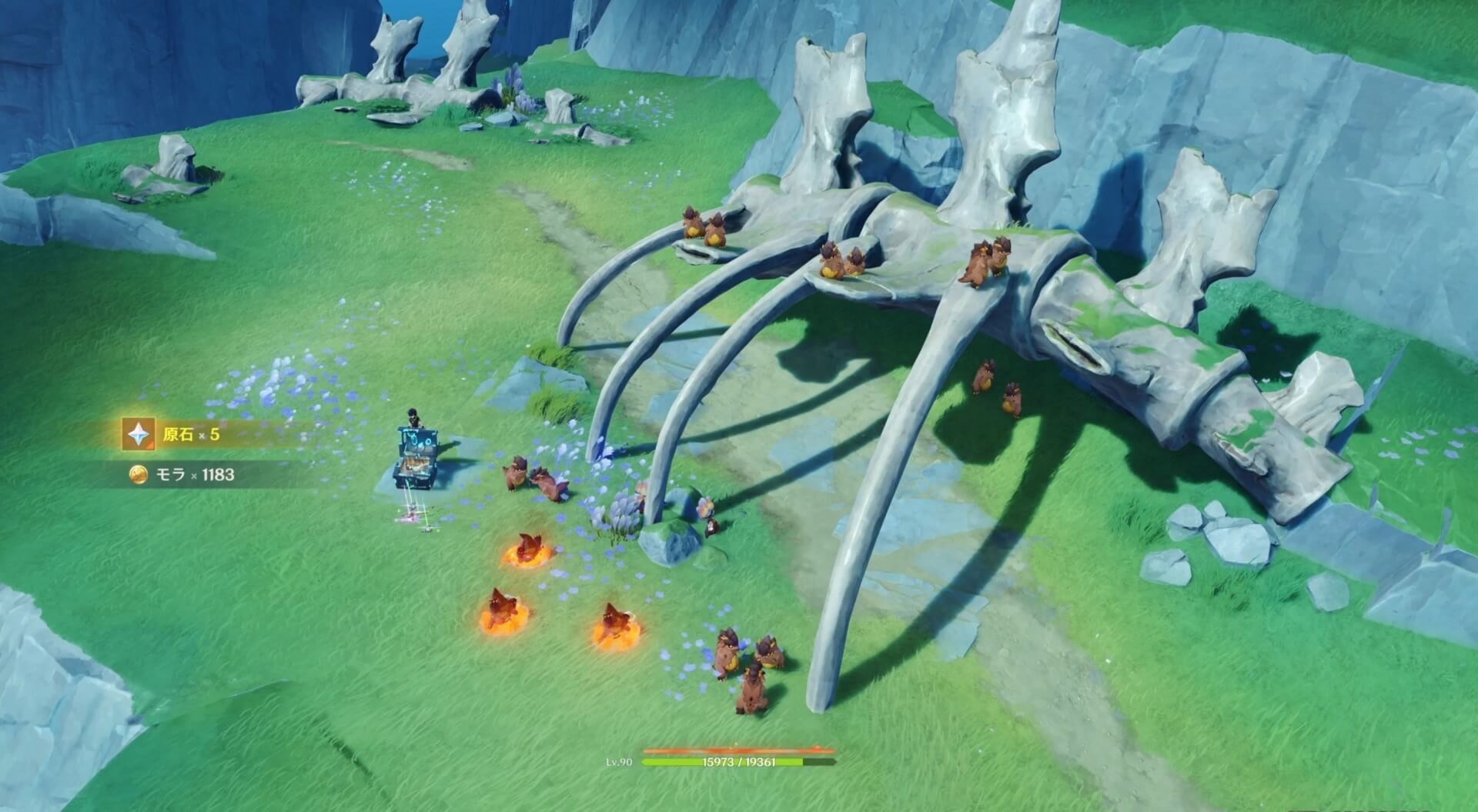 宝箱を開けるとテペトル仔竜たちがそれぞれ移動する