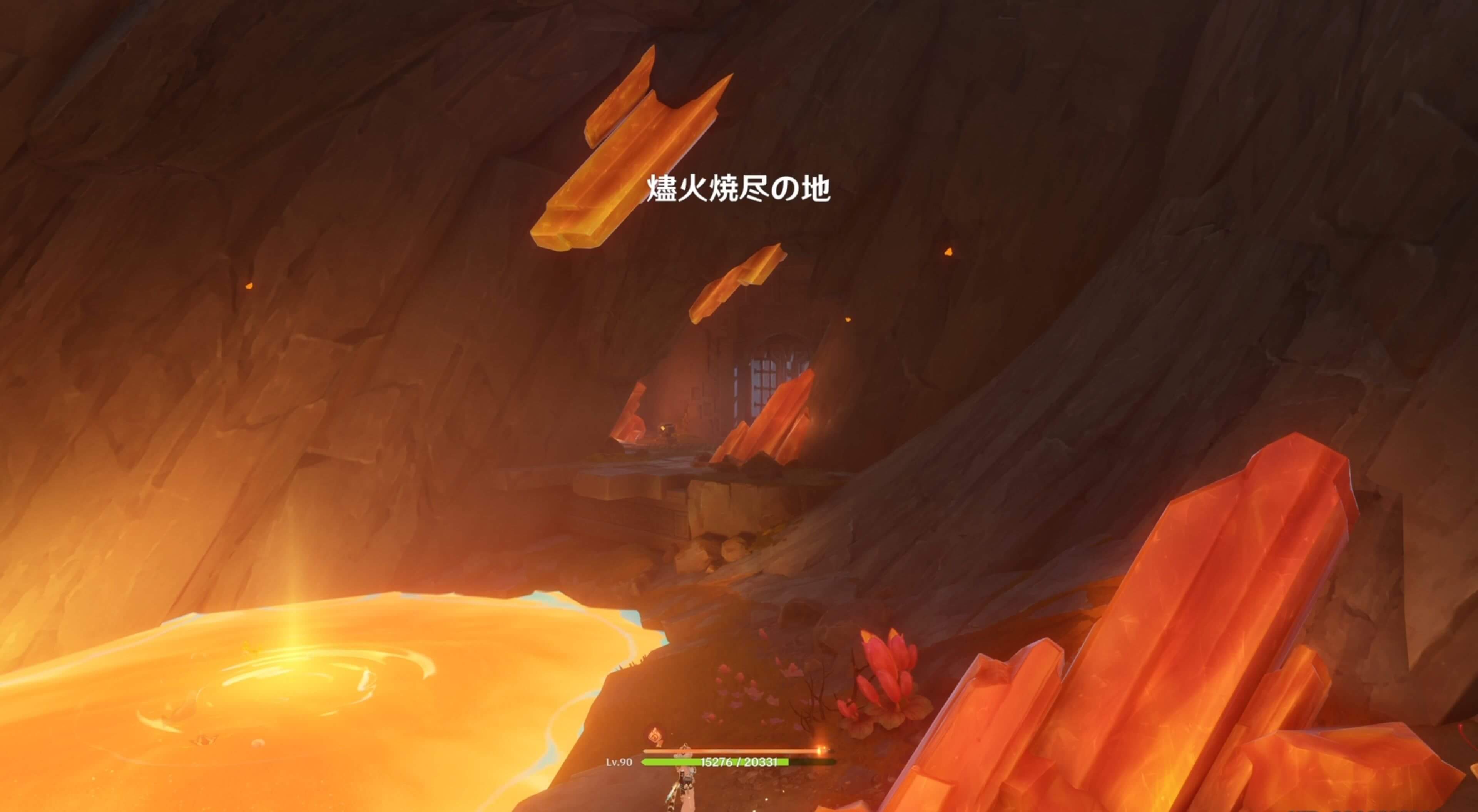 奥の壁が壊れ扉が出現する