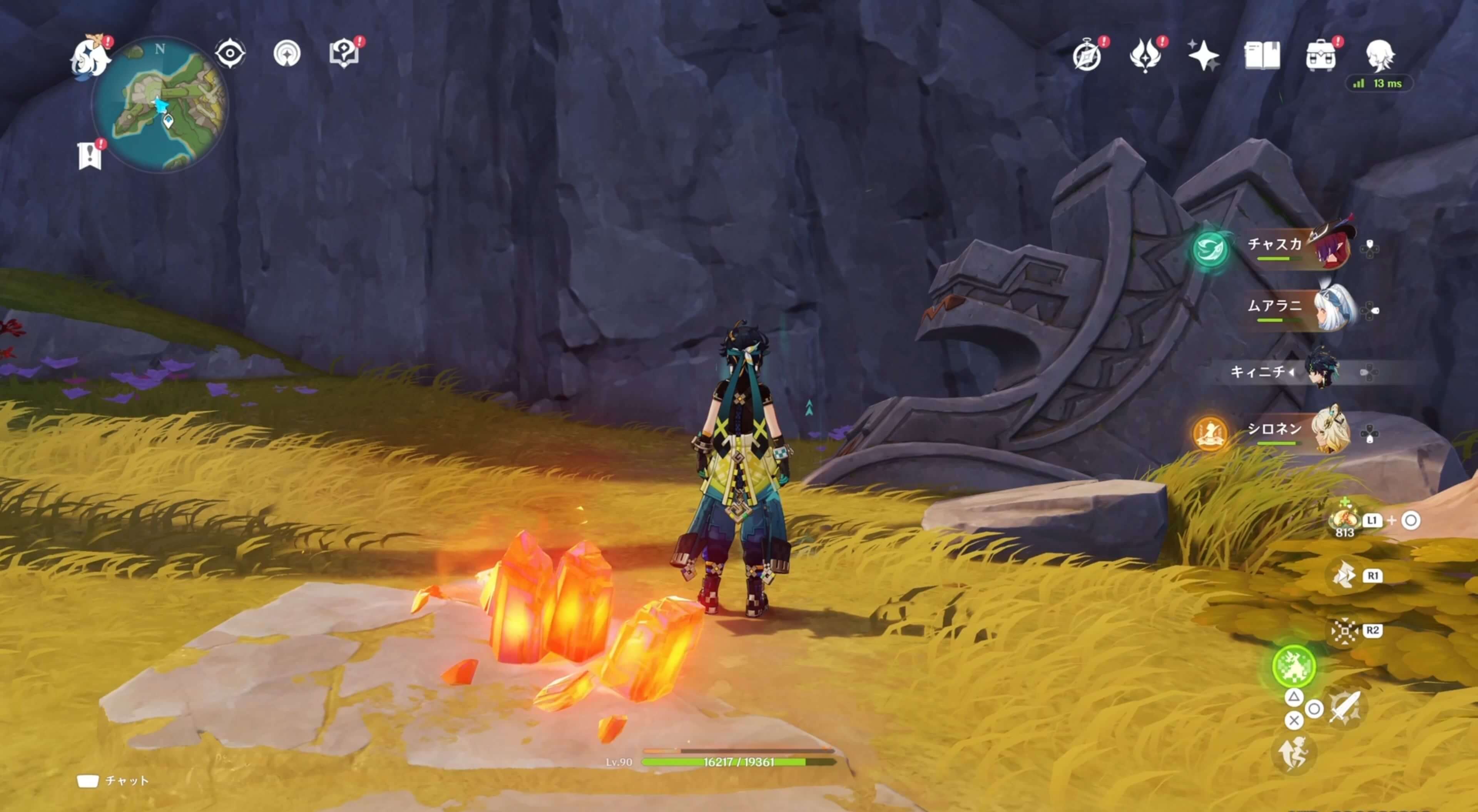 テペトル仔竜が出現するため追いかける