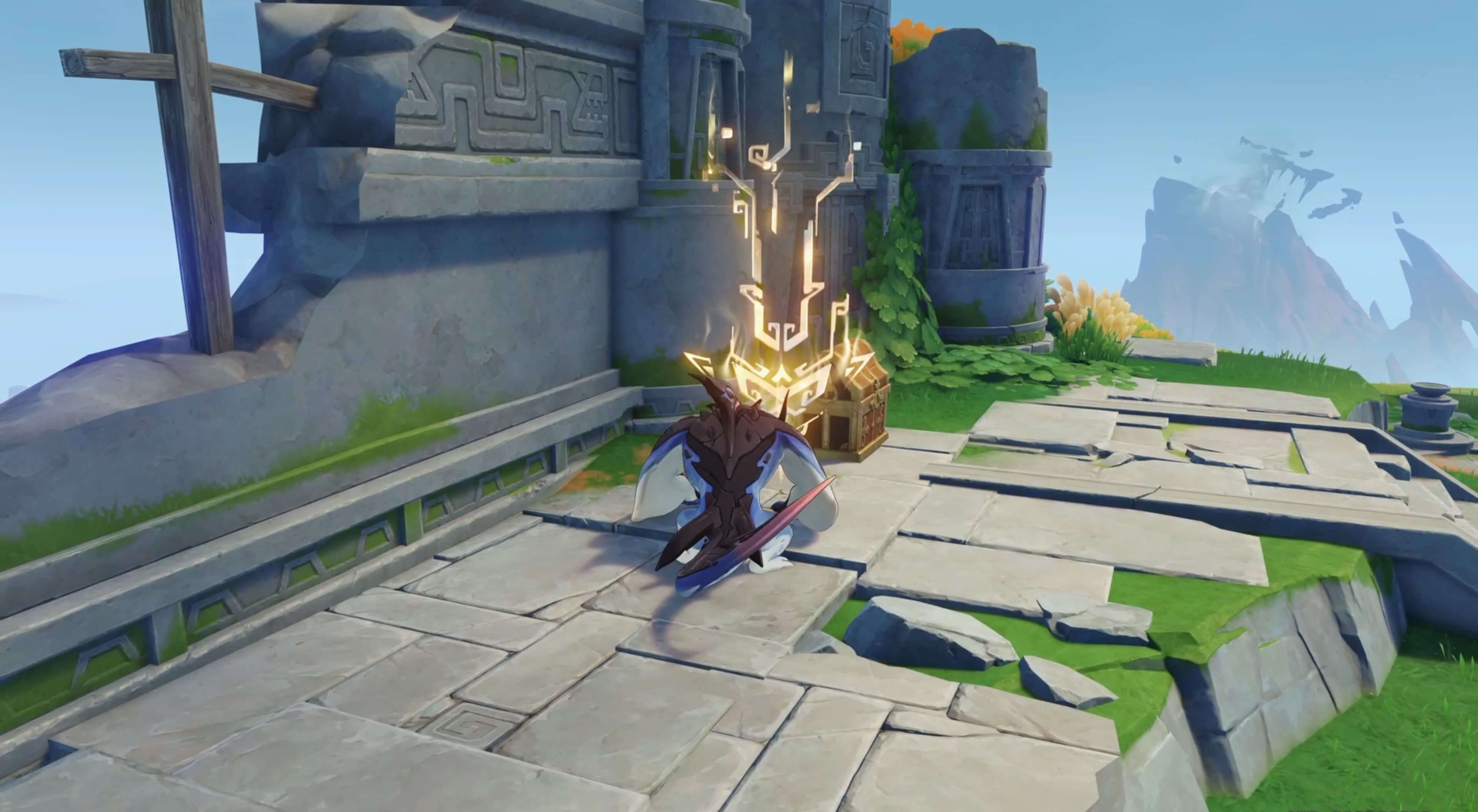 貴重な宝箱と光の刻印があるため触れる