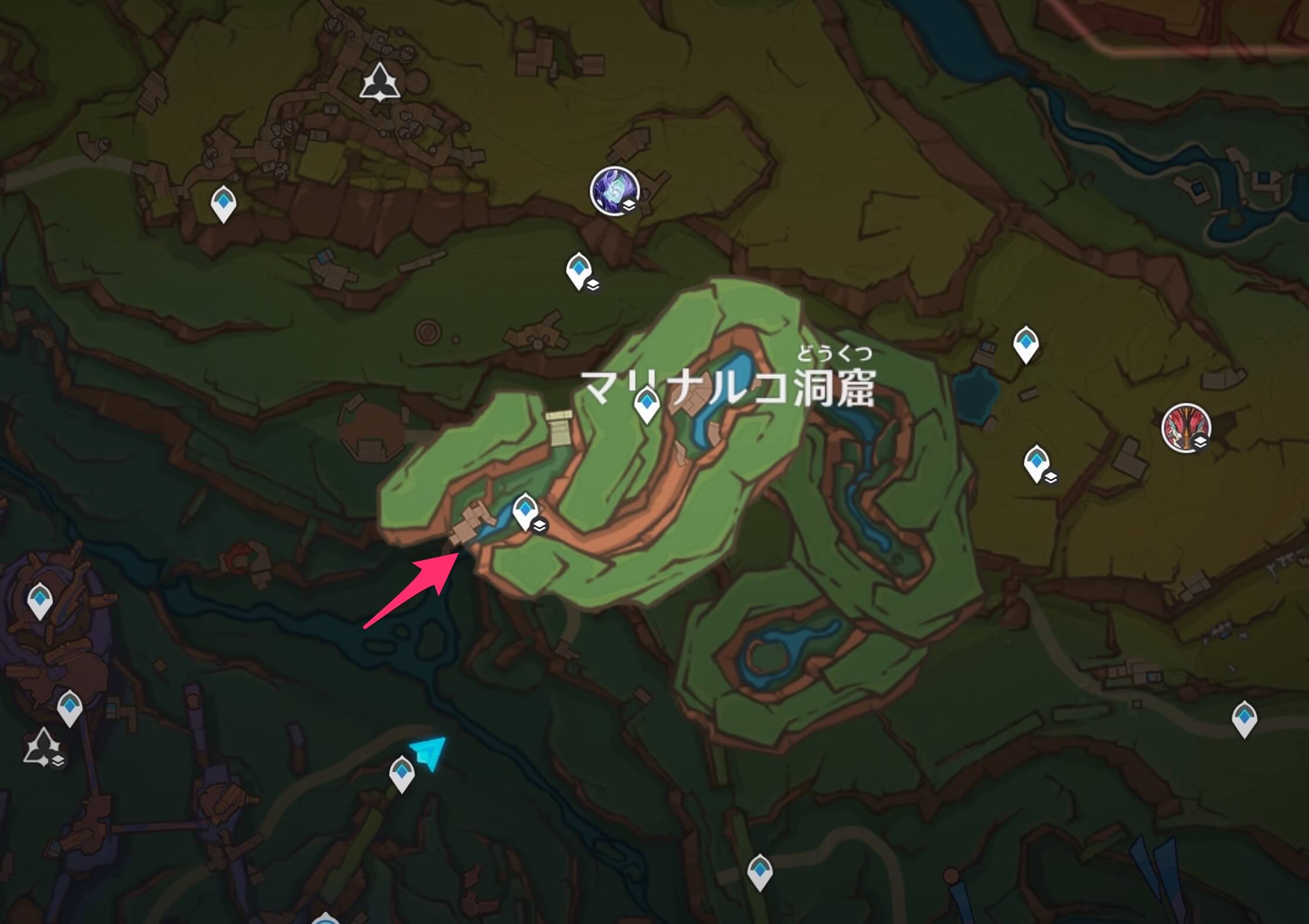 「花翼の集」エリアの地下