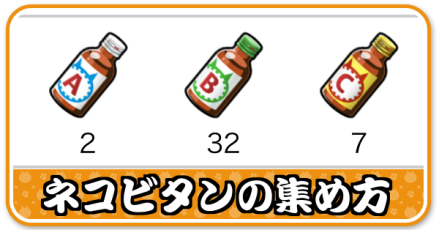 ネコビタンの集め方