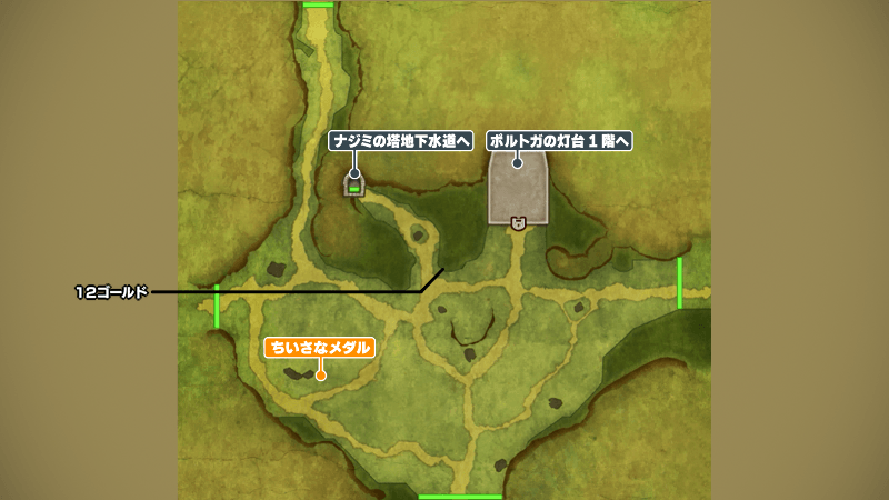 草原のほこらのマップ