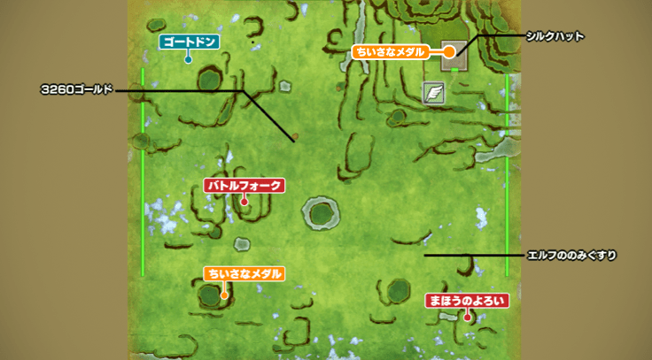 グリンラッドのマップ