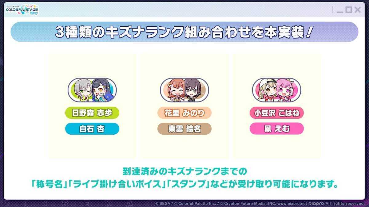 キズナランク追加