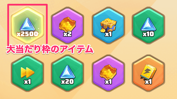 大当たりの報酬を決める