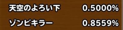確定枠の排出率の画像