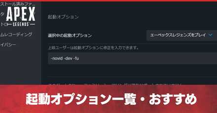 起動オプション一覧・おすすめ