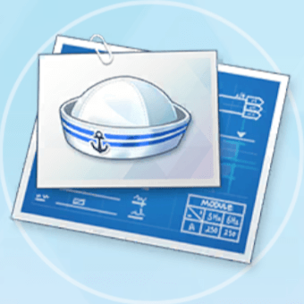 セーラーハットの設計図画像