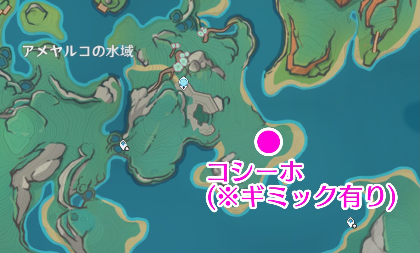 コシーホ出現場所