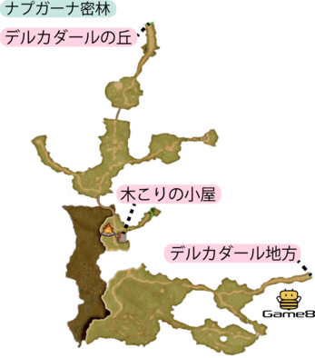 ナプガーナ密林のマップ(PS4)