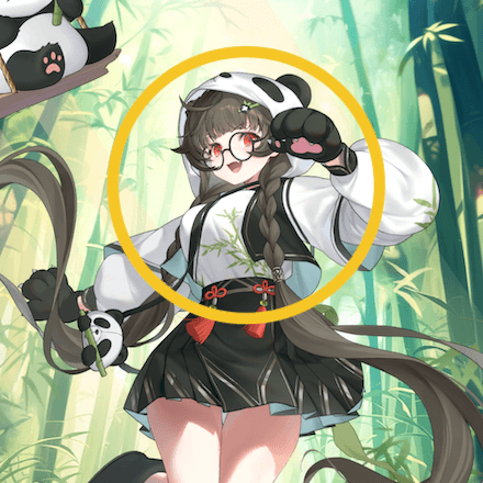 少女廻戦のパンダアウターのタップする場所