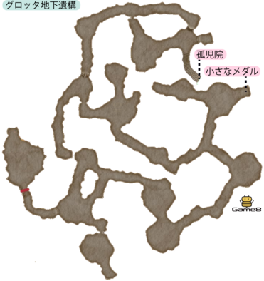 グロッタ地下遺構のマップ(PS4)