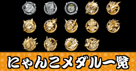 にゃんこメダル一覧