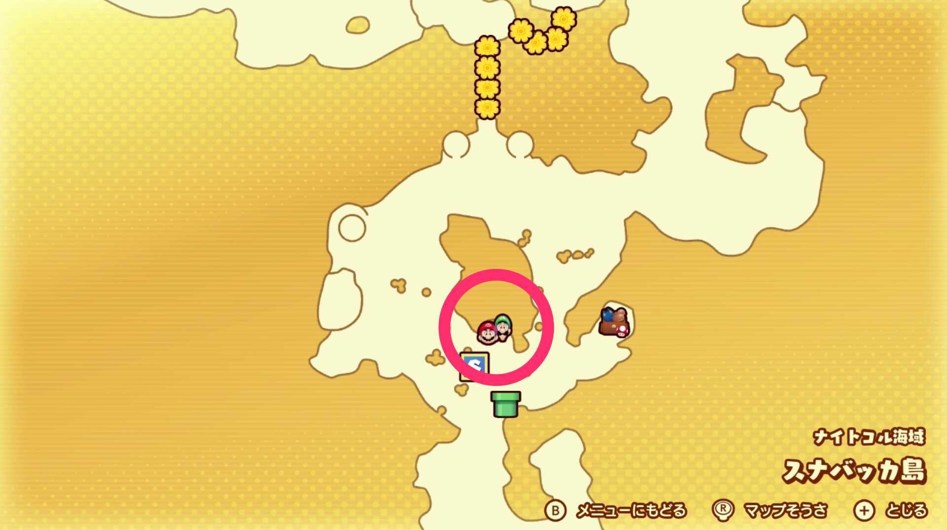 スナバッカ島のMAP